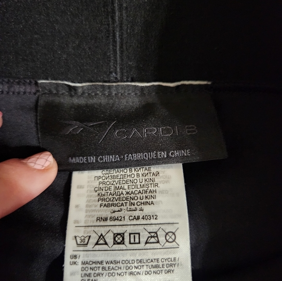 Cardi B reebok leggings size XS black - Picture 5 of 7